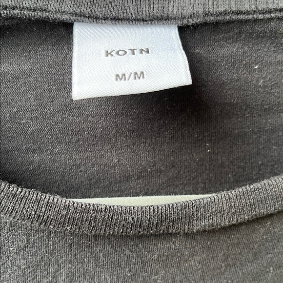 KOTN Black Cotton Long Sleeve Tee - Picture 2 of 4